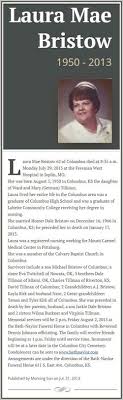 Laura Mae Tillman Bristow (1950-2013)