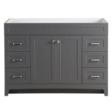 Add style and functionality to your bathroom with a bathroom vanity. Home Decorators Collection Thornbriar 48 In W X 21 In D Bathroom Vanity Cabinet In Cement Tb4821 Ct The Home Depot