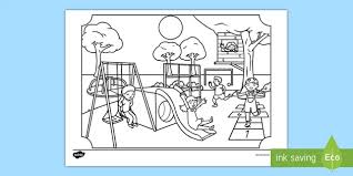 Having a single point of focus on coloring really seems to reduce your stress and help you to relax. At The Park Colouring Page Teacher Made