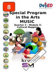 You can choose music as the category and filter on grade level within the site. 8 Spa Music Quarter 3 Module 3 Done Docx 8 Special Program In The Arts Music Quarter 3 U2013 Module 3 Cultural Mapping Development Team Of The Module Course Hero