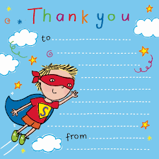 thank you notes for kids, thank you cards for children, kids thank ...