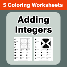 Perfect to leave with a substitute or for those last few days of school. Adding Integers Coloring Worksheets Teaching Resources