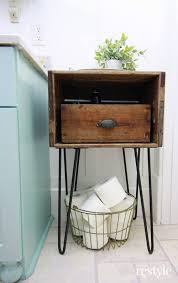 Small Bathroom Ideas With Vintage Decor Home Projects Makeovers Crate Storage White Bathroom Storage Bathroom Decor Colors