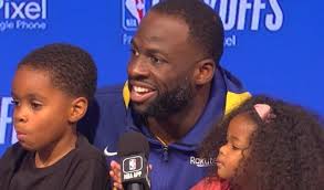 DRAYMOND GREEN'S KIDS JOIN IN HIM IN AMUSING POST-GAME INTERVIEW