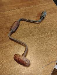 VINTAGE Brace Hand Drill Auger Woodworking Tool • Hand Crank Drill Antique  Tool $40 obo