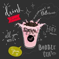 Bubble Tea Special Promotions Blackboard Design Poster Tee Design Bubble Tea Clipart