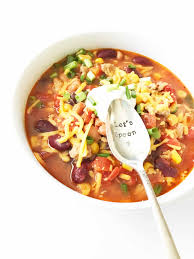 Scroll to the bottom for a printable recipe. Healthified Crock Pot Turkey Taco Soup The Skinny Fork
