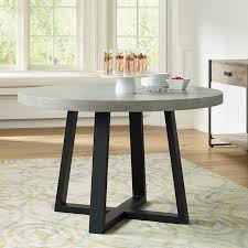 Our collection of white dining tables and black dining tables make for an artful arrangement. Cyrus 47 1 4 W Gray Lava Stone And Iron Round Dining Table 15a47 Lamps Plus