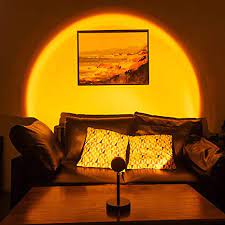 Amazon Com Eternal Sunset Projection Lamp Gorgeous Sunset Light For Photo Taking Romantic Display In Party Bedroom And Living Room Unique Ceiling Glow 180 Rotatable Usb Charging Sunset Home Improvement