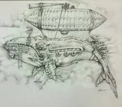 Mentahan buat edit foto di picsart atau picsay pro. Steampunk Art Steampunk Art Airship Skin Drawing