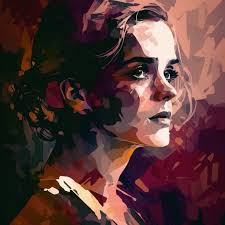 Emma Watson in the Art Style of Aaron Douglas