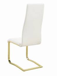 Create an inviting atmosphere with new living room chairs. Chanel Modern White And Rustic Brass Dining Chair 190512 Set Of 4