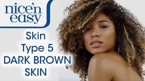 Neutral and fair skin colors go best with warm highlights such as golds and reds. Best Hair Colour For Dark Brown Skin Tones Hair Colour Swatches Nice N Easy Youtube