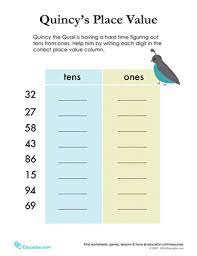 Live worksheets > english > math > tens and ones. Quincy S Place Value Worksheet Education Com