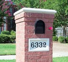 Welcome visitors to your home with a beautiful house number sign or lawn plaque that showcases your personality and style. Brick Mailbox Cast Stone Number Plate Rr Orange Live
