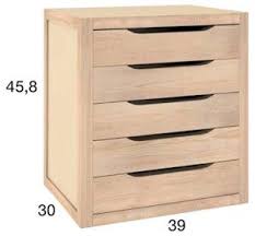 Natura 5 Cajonera 5 Cajones Sin Barniz Cajonera Madera De Pino Maciza Cajones