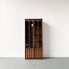 French antique display cabinet | living room furniture. Mid Century Modern Tall Lighted Display Cabinet Atomic Furnishing Design