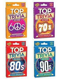 If you paid attention in history class, you might have a shot at a few of these answers. Top Trivia Decades Card Game Nostalgic 60s 70s 80s Or 90s Quiz Game 7 01 Picclick Uk