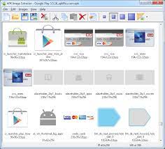 Unzip apk files the simplest method is executing unzip command: Android Apk Image Extractor