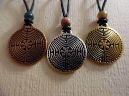Labyrinth Necklace Labyrinth Labyrinth Design Necklace