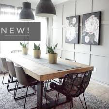 Stunning Custom Modern Farmhouse Dining Table Made With Pine A Sleek Black Base With A N Modern Farmhouse Dining Room Farmhouse Dining Table Dining Room Small