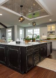 Transitional Off White And Black Two Toned Kitchen Free Kitchen Design Kitchen Design Home