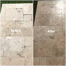 Travertine Old Sealer Removed By Set In Stone Restoration