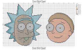 5 out of 5 stars. Free Rick And Morty Cross Stitch Pattern Big Heads Cross Stitch Quest