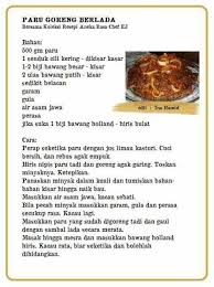 Paru Goreng Berlada Special Recipes Food Cooking Recipes