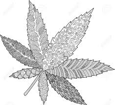 It aids in expanding all of the ways in which a person may convey emotions, thoughts, and ideas. Adult Coloring Book Page With Decorative Cannabis Leaf On White Background Stock Photo Picture And Royalty Free Image Image 109806193