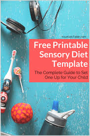 Easy To Use Sensory Diet Template With A Free Pdf Your