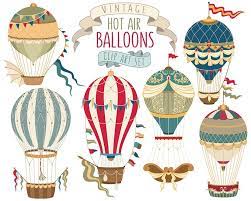 Vintage Hot Air Balloon Clipart Unique Vector Png Jpg Etsy Hot Air Balloon Clipart Vintage Hot Air Balloon Hot Air Balloon
