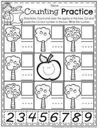 Apple Counting Worksheets For Kindergarten Math Centers Kindergarten Kindergarten Math Kindergarten Math Units
