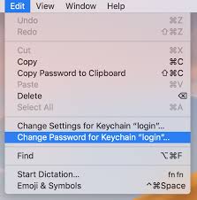 From the edit menu select change password for keychain login. How To Reset Keychain Password On Mac Nektony