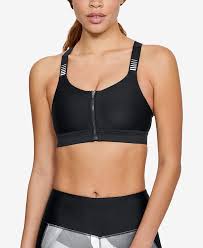 Full zip front for easy on/off can be locked into place during wear with a. Under Armour Vanish Adjustable High Impact Zip Sports Bra Reviews All Active Clothing Women Macy S