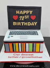 Beautiful cakes and creative cake designs from all over the world. Laptop Cake For 71st Birthday A Decorating Tutorial Decorated Treats