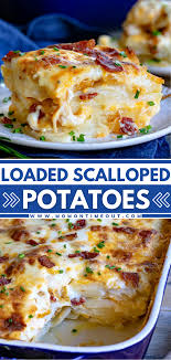 Loaded Scalloped Potatoes In 2020 Scalloped Potato Recipes Recipes Potato Side Dishes