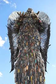 Pretty sure they concluded that there is too much detritus in the iron to actually forge it. Knife Angel By Alfie Bradley Giant Sculpture Made Out Of 100 000 Knives Confiscated By Uk Police Stations 9gag