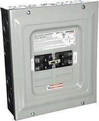 The cord to connect the generator to the transfer switch has a 50 amp male on one end (generator end) and a 30 amp female on the other. Transfer Switches Generac 6335 50 Amp Manual Transfer Switch Outdoor Power Center For 7 500 Watt Portable Generators Tcasse Be