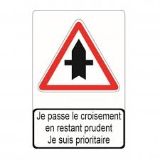 Panneau Priorite Circulation A Sens Inverse Avec Message Preventif Prevention Routiere Messages Panneau