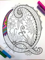 Letter Q Zentangle Inspired By The Font Harrington Goruntuler Ile Cizimler Desenler