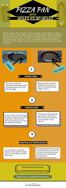 Pizza Pan With Hole Vs No Holes Infographic Pan Pizza Types Of Pizza Carbon Steel Pan