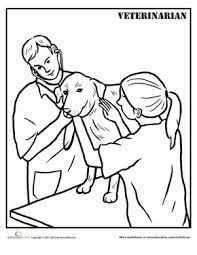 25 Great Worksheets To Celebrate Labor Day Education Com Coloring Pages Community Helpers Theme Veterinarian