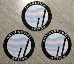 Transgender Antifa Transtifa Anti Dysphoria Action Pride Flag LGBTQ Sticker  | eBay