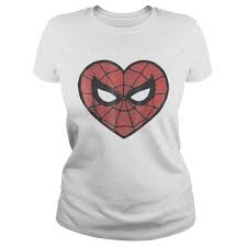 Spider man face logo png. Marvel Spiderman Face Mask Valentines Heart Logo Shirt T Shirt Classic