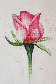 Нарезка мулине/товары для вышивки г. Pink Rose Cross Stitch Pattern Single Rose Cross Stitch Etsy Rose Cross Stitch Pattern Cross Stitch Patterns Flowers Cross Stitch Flowers