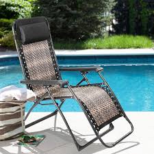The outsunny zero gravity recliner lounge patio pool chair is just perfect for the back porch, patio or camping trips. Beach Suncrown Rattan Zero Gravity Reclining Chaise Lounger With Cup Holder Detachable Headrest Porch Lawn Adjustable Patio Lounge Chair For Outdoor Swimming Pool Patio Lawn Garden Chairs Sek Pro De