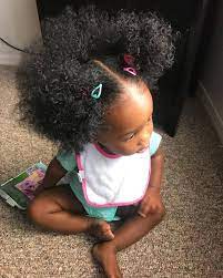 Curlyhairmagkids On Instagram Her Puffs Baby Harmoni Mood Curlyhairmagkids Chmkids Baby Girl Hairstyles Cute Baby Girl Cute Black Babies