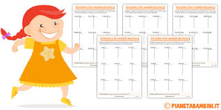 Dovrei fare delle divisioni e moltiplicazioni con numeri con la virgola, provo e riprovo ma non capisco i risultati esempio faccio /f d10 d20 d30: Esercizi Sulle Divisioni In Colonna Con I Numeri Decimali Pianetabambini It