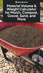 Material Volume Weight Calculator For Mulch Compost Gravel Sand And More Mulch Weight Calculator Compost